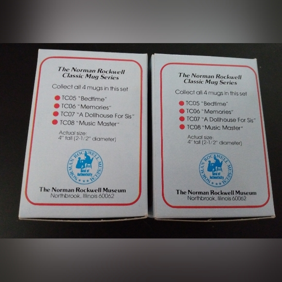 VGC 1983  Vintage Norman Rockwell Pair of Mugs - Picture 5 of 9